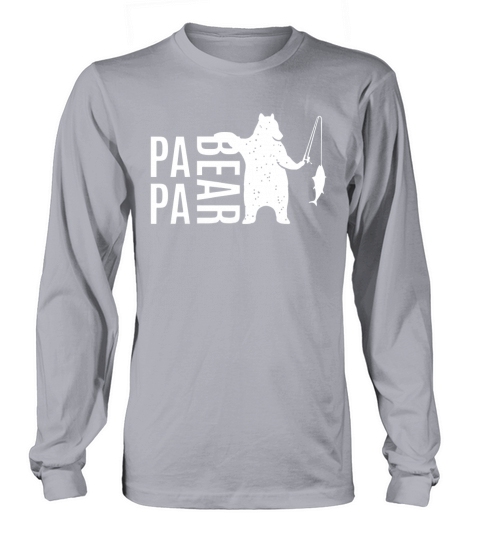 Mens Papa Bear  Dad Father Long sleeved Unisex