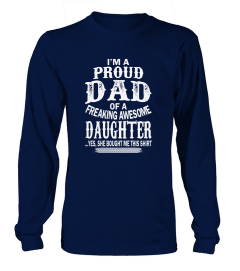 Proud Dad Of A Smartass Daughter Shirt An Awesome Father Tee Black Youth B071NF1QBG 1 Long sleeved Unisex