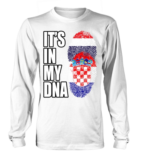 Thai And Croatian Vintage Heritage DNA Flag Long sleeved Unisex