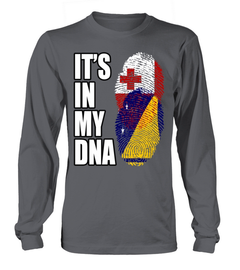 Tongan And Tokelauan Mix Heritage DNA Flag Long sleeved Unisex