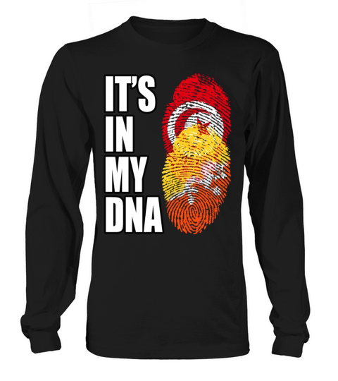 Tunisian And Bhutanese Mix Heritage DNA Flag Long sleeved Unisex