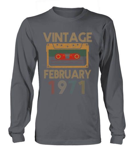 vintage february 1971 - Unisex Long Sleeve Long sleeved Unisex