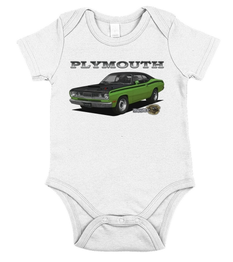 1970s Plymouth Duster Green 340 Short Sleeve Baby One-Piece