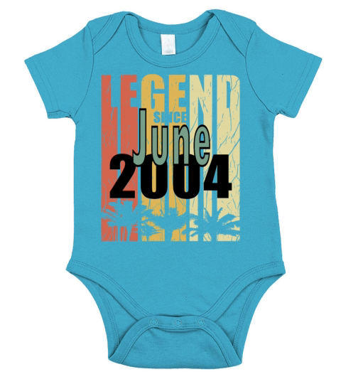 2004 vintage born in June gift Short Sleeve Baby One-Piece