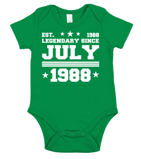 34th birthday July vintage 1988 gift idea Short Sleeve Baby One-Piece
