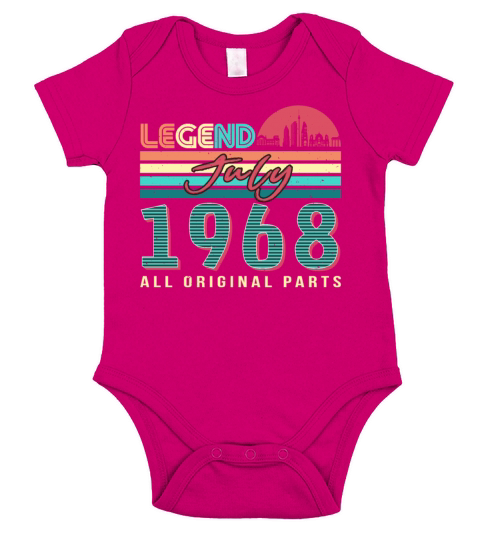 All Original 1968 In July Short Sleeve Baby One-Piece