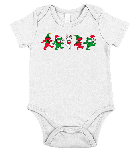 Bears Grateful Dead Christmas shirt Short Sleeve Baby One-Piece