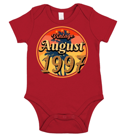 Birth Month August 1997 Short Sleeve Baby One-Piece