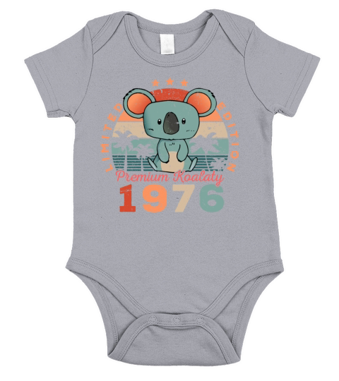Birth Year 1976 Birthday Gift Koala Bear Koalas Short Sleeve Baby One-Piece