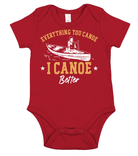 Canoe Canoeing Vintage Anything Short Sleeve Baby One-Piece