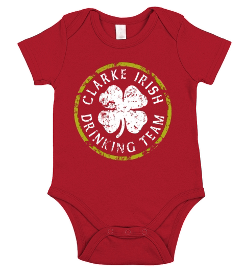 Clarke Irish Drinking Team Short Sleeve Baby One-Piece