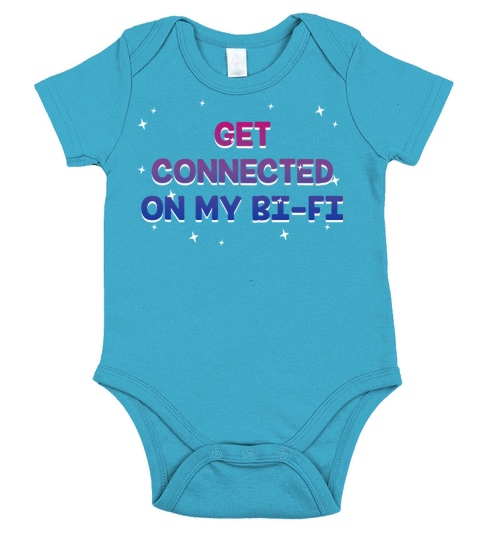 Connected on My Bi Fi Bisexual Friends Bi Pride Short Sleeve Baby One-Piece