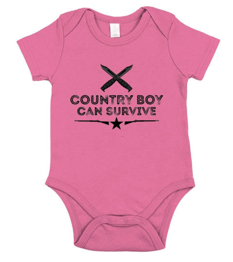 Country Boy Can Survive Preparedness Short Sleeve Baby One-Piece