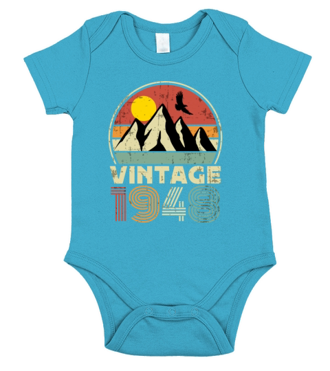 Funny Birthday Born in 1948 Limited Edition Short Sleeve Baby One-Piece