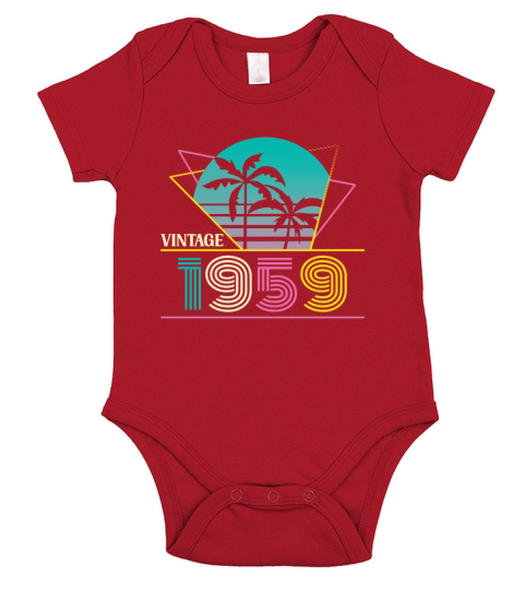 Funny Birthday Born in 1959 Limited Edition Short Sleeve Baby One-Piece