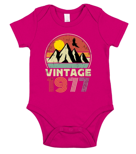 Funny Birthday Born in 1977 Limited Edition Short Sleeve Baby One-Piece
