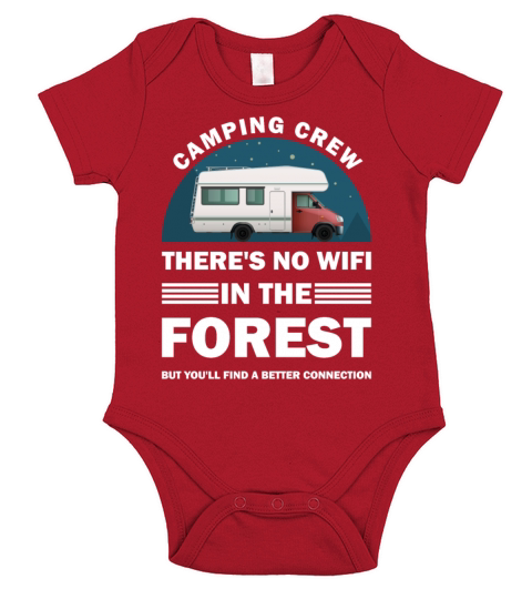 Funny Camping Crew Family Outdoor Vacation Short Sleeve Baby One-Piece