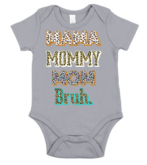Funny Mommy Mama Mom Leopard Short Sleeve Baby One-Piece