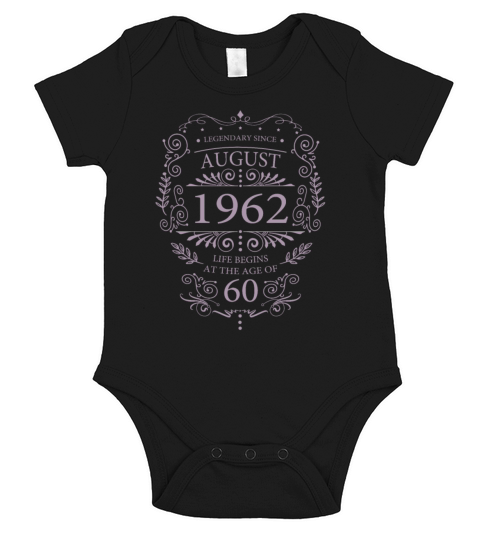 Funny sayings for a 60th birthday born in 1962 Short Sleeve Baby One-Piece