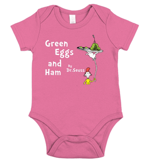 Green eggs and ham by dr seuss Short Sleeve Baby One-Piece