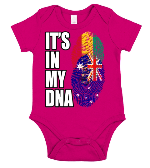 Guinean And Australian Mix Heritage DNA Flag Short Sleeve Baby One-Piece