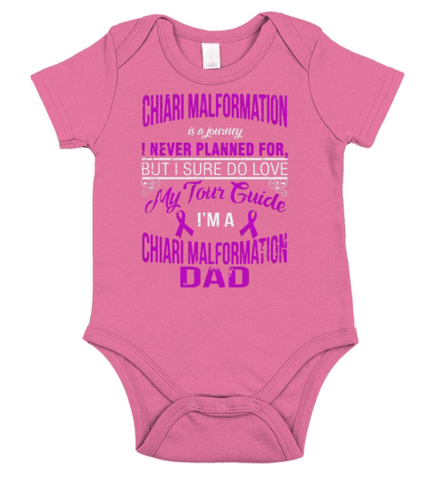 I LOVE MY TOUR GUIDE,IM A CHIARI MALFORMATION DAD T SHIRT Short Sleeve Baby One-Piece