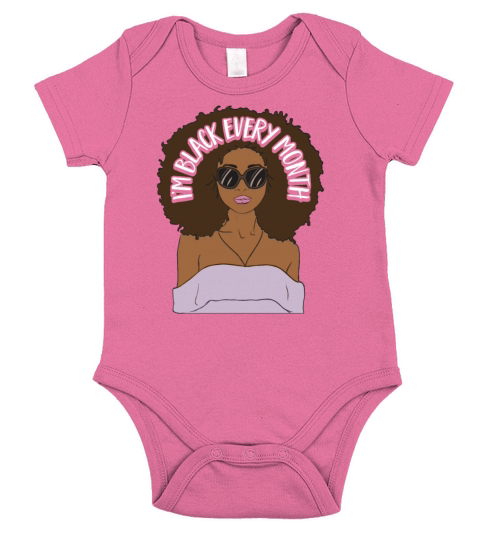 Im Black every Month African American Woman Short Sleeve Baby One-Piece