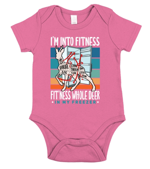 Im Into Fitness Whole Deer In My Freezer Hunters Short Sleeve Baby One-Piece