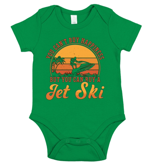 Jet Ski Rider You Cant Buy Happiness Jet Skiing Short Sleeve Baby One-Piece