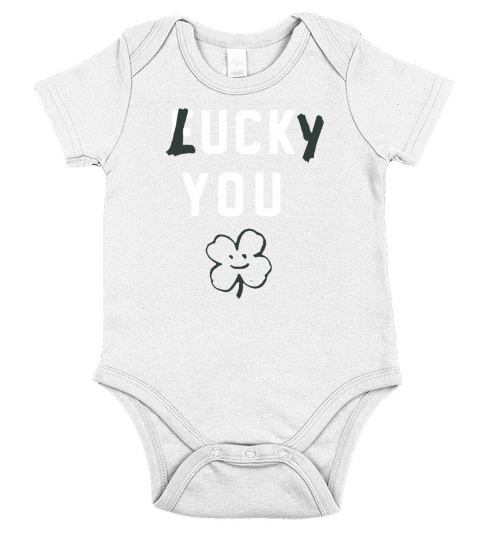 Lucky You St Patrick Day Short Sleeve Baby One-Piece