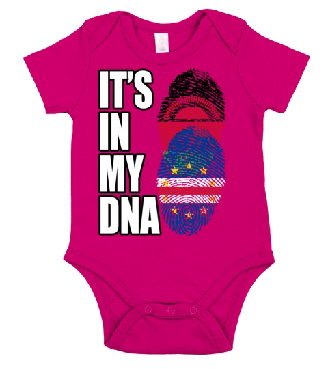 Malawian And Cabo Verdean Mix Heritage DNA Flag Short Sleeve Baby One-Piece