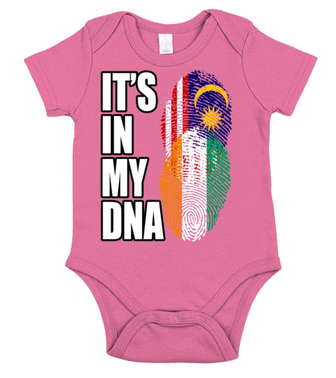 Malaysian And Ivorian Mix Heritage DNA Flag Short Sleeve Baby One-Piece