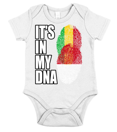 Malian And Indonesian Mix Heritage DNA Flag Short Sleeve Baby One-Piece