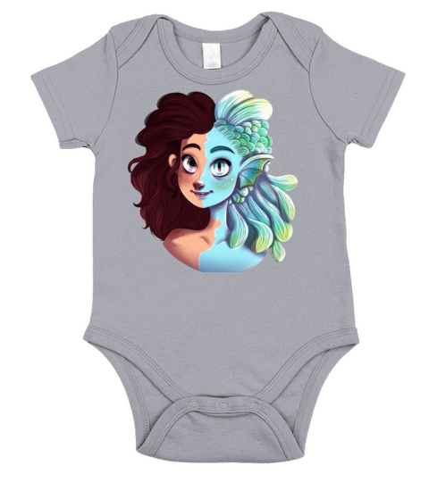 Mermaid Short Sleeve Baby One-Piece