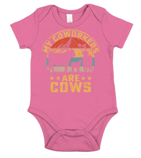 My Mens Farm Are Cattle Coworkers Cows Short Sleeve Baby One-Piece