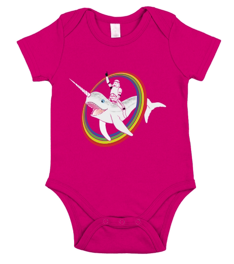 Narwhal Rainbow Stormtrooper Short Sleeve Baby One-Piece
