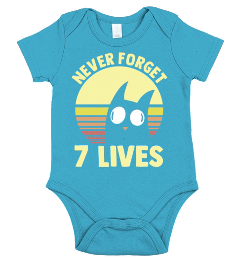 Never Forget 7 Lives Quotes Death Philosophy Idea Short Sleeve Baby One-Piece