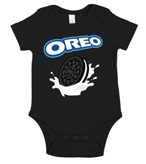 Oreo Logo with dunk Short Sleeve Baby One-Piece