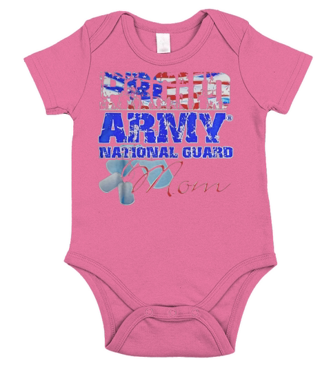 Proud Army National Guard Mom Usa Flag 1 Short Sleeve Baby One-Piece