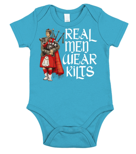 Real Men Wear Kilts For A Kilt Guy Short Sleeve Baby One-Piece