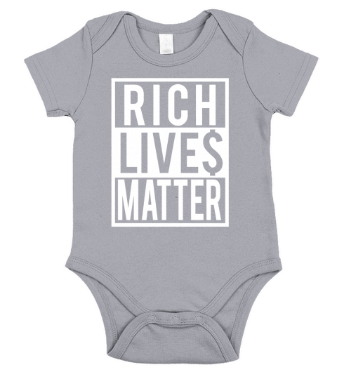 Rich Lives Matter Short Sleeve Baby One-Piece
