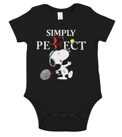 Roger Federer  Snoopy Simply Pefect Short Sleeve Baby One-Piece