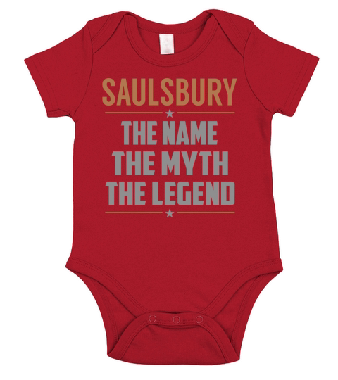 SAULSBURY The Name The Myth The Legend Name Shirts Short Sleeve Baby One-Piece