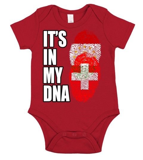 Tajikistani And Switzerland Vintage Heritage DNA F Short Sleeve Baby One-Piece
