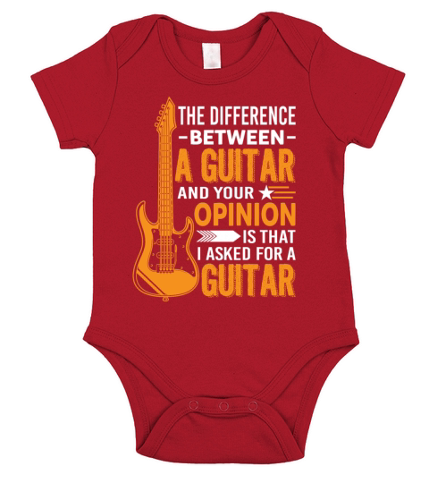 The Difference Between A Guitar Short Sleeve Baby One-Piece