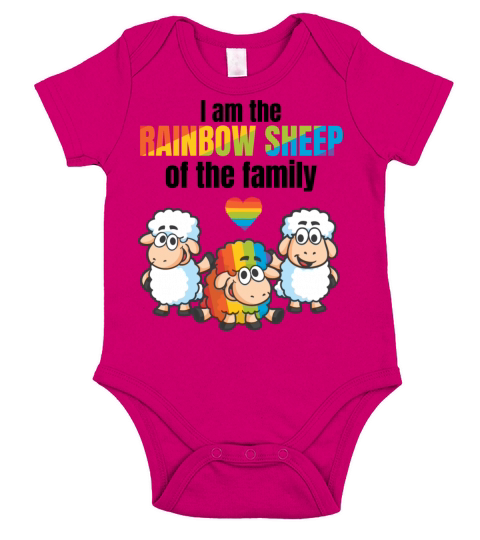 The Rainbow Sheep Of The LGBT Family Short Sleeve Baby One-Piece
