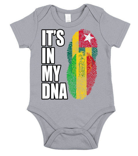 Togolese And Malian Mix Heritage DNA Flag Short Sleeve Baby One-Piece