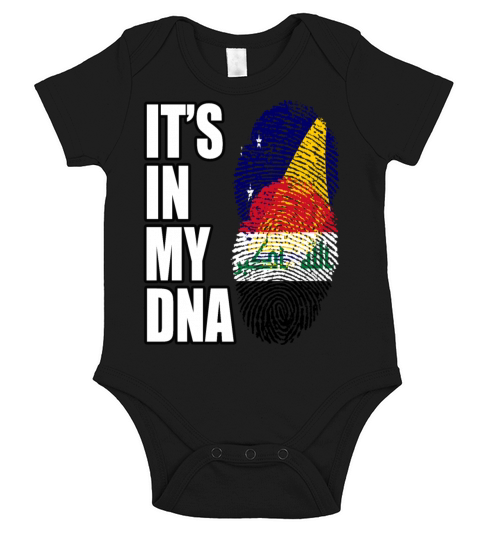 Tokelauan And Iraqi Mix Heritage DNA Flag Short Sleeve Baby One-Piece