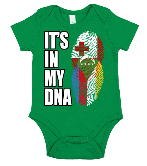 Tongan And Comoran Mix Heritage DNA Flag Short Sleeve Baby One-Piece