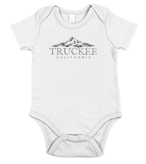 Truckee California T-Shirt, Cool Mountain Town Tee Short Sleeve Baby One-Piece